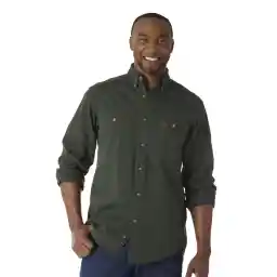 Wrangler Men's Logger Twill Long Sleeve Workshirt Shirt