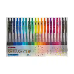 روان نویس 0.7 میلیمتری 20 رنگ زبرا مدل Sarasa Clip