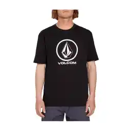 Siyah Erkek Bisiklet Yaka T-Shirt A3512352_Volcom Crisp Stone Bsc Blk