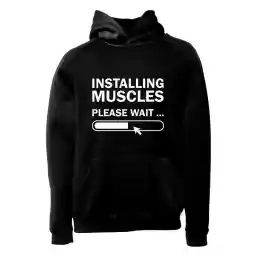 هودی ورزشی بدنسازی فشن لاین FTNS 48 | مشکی/سفید