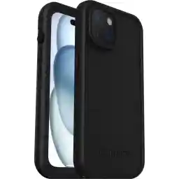 OtterBox Fre-hoes voor iPhone 15 voor MagSafe, waterdicht (IP68), schokbestendig, vuilbestendig, gestroomlijnd en dun met ingebouwde schermbeschermer, 5x getest volgens militaire standaard, Zwart