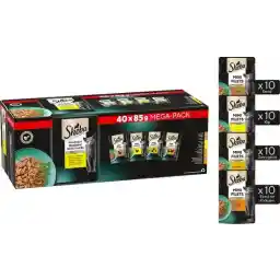 مینی فیله شبا - غذای مرطوب گربه - مرغ در سس - کیسه های غذا 40 × 85 گرم