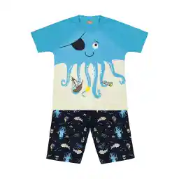 ست تی شرت و شلوارک راحتی پسرانه مادر مدل 2041107-52