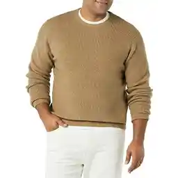 ژاکت آستین بلند مردانه آمازون Essentials با دوخت وافل یقه کرون