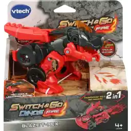 VTech Switch & Go Dinos - Fire Blaze T-Rex - دایناسور اسباب بازی کودکان - شکل بازی تعاملی ربات - هدیه - از 4 سال به بالا