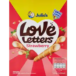 Julie'S Love Letter Strawberry Wafer 100G
