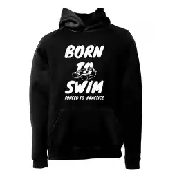 هودی ورزشی شنا فشن لاین SWM 94 | مشکی/سفید