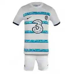 ست پیراهن شورت فوتبال دوم چلسی نایک | سفید/آبی