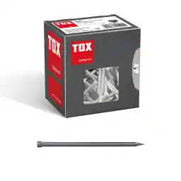 میخ های پین رزوه ای TOX 3.1 x 80 میلی متر با سر فشرده سازی برای اتصالات تقریبا نامرئی در چوب، کاربرد جهانی در داخل و خارج از منزل، فولاد لخت، 400 گرم در جعبه، 063100210
