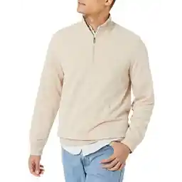 سویشرت مردانه سبک وزن تری فرنچ تری با زیپ مدل آمازون Essentials