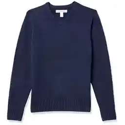 پلیور مردانه آستین بلند با یقه V نرم لمسی آمازون Essentials