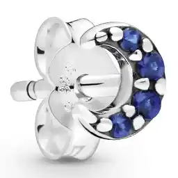 Pandora ME Jewelry Crescent Moon True Blue Crystal Single Stud Earring in Sterling Silver