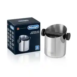 De'Longhi DLSC059 ظرف ضربه ای، برای حامل غربال اسپرسو، جعبه جداکننده تفاله قهوه، لوازم جانبی دستگاه قهوه برای باریستا در خانه، ظرف ضربه ای ساخته شده از فولاد ضد زنگ