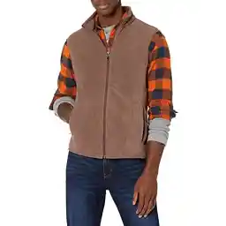 Amazon Essentials Men's Full-Zip Polar Fleece Vest (Available in Big & Tall)