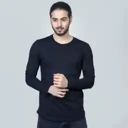 تیشرت آستین بلند مردانه باینت مدل 440-1 رنگ مشکی