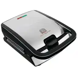 وافل ساز و ساندویچ کالکشن اسنک Tefal SW853D، بشقاب های با روکش نچسب قابل افزایش، گاوصندوق در ماشین ظرفشویی، جعبه های ذخیره سازی کاربردی، مشکی/استیل ضد زنگ