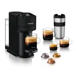 قهوه ساز و اسپرسوساز De'Longhi Nespresso Vertuo Next با وای فای و بلوتوث یکپارچه، قهوه ساز تمام اتوماتیک با سیستم قهوه ساز تک لمسی، ENV120.BM، مشکی مات