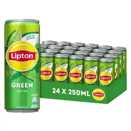 Lipton Original Ice Tea Green، یک یخ چای با طراوت فوق العاده بر پایه چای سبز - 24 x 250 میلی لیتر - بسته ارزشی