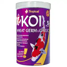 غذای ماهی کوی تروپیکال مدل Koi Wheat Germ & Garlic Pellet Size S وزن 400 گرم