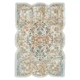 فرش ماشینی زرباف مدل پالیز زمینه کرم