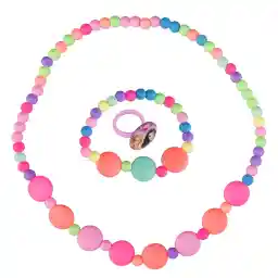 ست گردنبند و دستبند دخترانه ویتالی بیوتی مدل سنگی کد A623