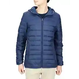 Amazon Essentials Men's Lightweight Water-Resistant Packable Hooded Puffer Jacket