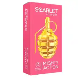 کاندوم اسکارلت مدل MIGHTY ACTION بسته 12 عددی