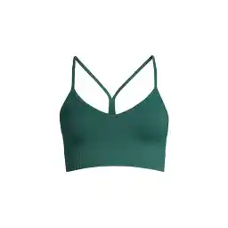 22210-412 Seamless Graphical Rib Sp Kadın Yeşil Normal Kalıp Sporcu Sütyeni