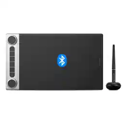 تبلت گرافیکی بلوتوث HUION Inspioy Dial 2 با چرخهای دوگانه 10x6 اینچی طراحی بیسیم با 6 بیسیم سازگار با Windows/MacOS/ChromeOS/Android/Linux