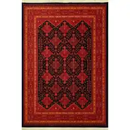 فرش ماشینی هیوا طرح بلوچ کد 206 زمینه سرمه ای