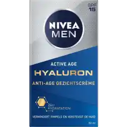 NIVEA MEN Anti-Age - کرم صورت - پوست نرمال و بالغ - SPF 15 - دارای اسید هیالورونیک - 50 میلی لیتر