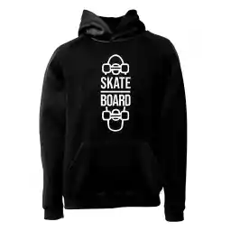 هودی ورزشی اسکیت برد فشن لاین SKTB 11 | مشکی/سفید