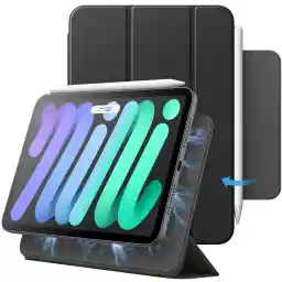 JETech Magnetic Case for iPad mini (A17 Pro, 2024 Model, 7th Generation) / mini 6 (2021 Model, 6th Generation), Magnetic Attachment, Slim Smart Tablet Cover with Auto Wake/Sleep (Black)