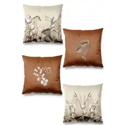 روکش بالش پرتابی جیر 4 تکه طرح دو طرفه Pilloveland با طرح ساهارا