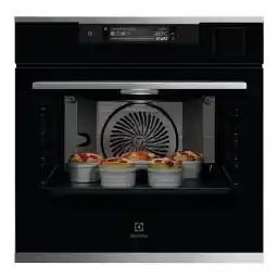 Electrolux 60cm Premium Built-In Oven with Fan & Steam Cooking Function, 70L XL Oven Capacity with Steam Cleaning, Touch Control with 25 Auto Programs, 5 Shelf Positions, UltimateTaste 900, KOAAS31X