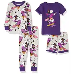 Amazon Essentials Disney | مارول | ست لباس خواب نوزادان، کودکان نوپا و دخترانه جنگ ستارگان (زبرا خالدار قبلی)، بسته های چندگانه