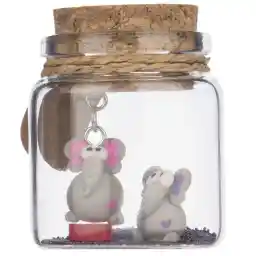 بطری دکوری آیس تویز مدل فیل دختر و پسر