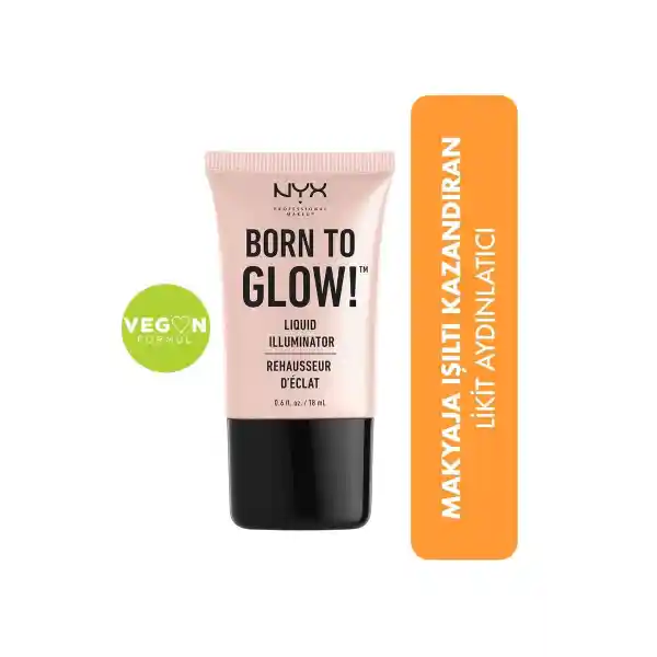 NYX Professional Makeup Likit Aydınlatıcı - Born To Glow Liquid Illuminator Sunbeam 18 ml 800897818432