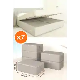 She Berrak 7 تکه پایه و نوع مبل تخت خواب کیسه نگهداری 64 x 45 x 22 سانتی متر