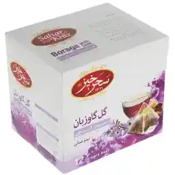 دمنوش کیسه ای هرمی گل گاوزبان سحرخیز بسته 12 عددی