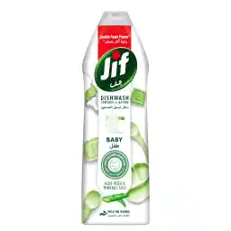 JIF Baby Dishwashing Liquid, Aloe Vera & Mineral Salt, Suitable for cleaning children's dishes, 750ml