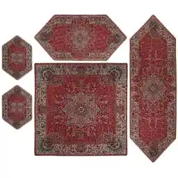 ست رومیزی 5 تکه سیمین سری ترمه مدل Salar