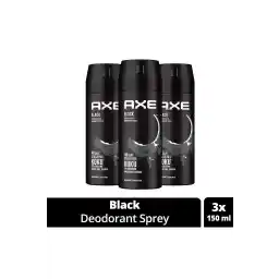 Axe Erkek Deodorant & Bodyspray Black 48 Saat Etkileyici Koku Vücut Spreyi 150 ml X3 Adet