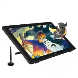 مانیتور HUION Kamvas 24 Graphic Drawing Tablet، صفحه نمایش قلم 2.5K QHD 23.8 اینچی با قلم 8192 سطح بدون باتری و پایه قابل تنظیم - برای دفتر از راه دور و آموزش الکترونیکی