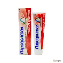 خمیر دندان گیاهی پارودونتول مدل سفید کننده سه کاره با رایحه نعناع 124 گرم