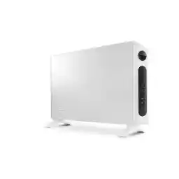 کنوکتور De'Longhi HSX Slim Style HSX4320E با 3 تنظیم حرارت برای گرمایش سریع، ترموستات دیجیتال برای کنترل دما، تایمر 24 ساعته، دسته های حمل، عملکرد محافظت در برابر سرما، 2400 وات، سفید