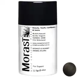 پودر پرپشت کننده مو مورست مدل Black وزن 12.5 گرم رنگ مشکی پودر پرپشت کننده مو مورست مدل Black وزن 12.5 گرم رنگ مشکی