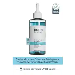 خالص ترین محلول های تونیک اسید گلیکولیک احیا کننده و سفت کننده منافذ برای همه پوست ها 200 میلی لیتر