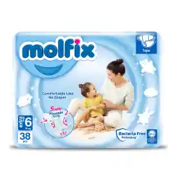 Molfix Extra Large 6 Beden Bebek Bezi, 38 Adet