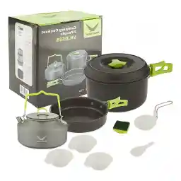 ست ظروف کوهنوردی اسنوهاک دو نفره SN-D55A ABS | طوسی/سبز